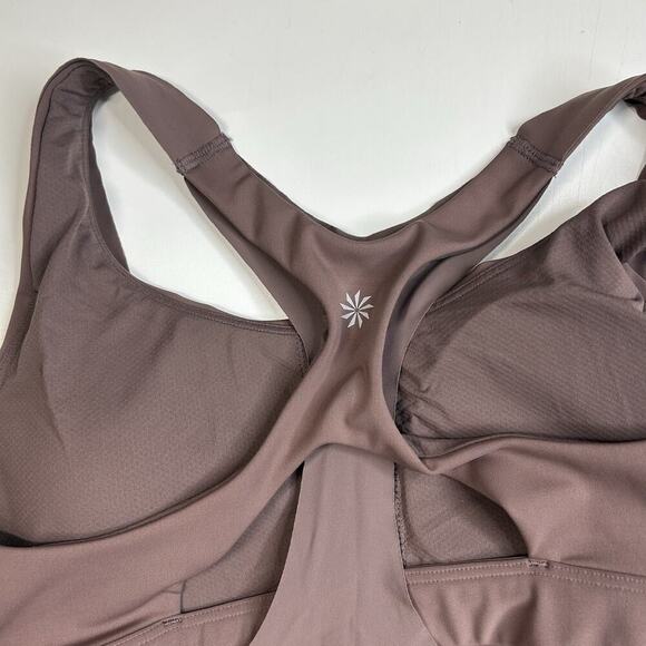 Athleta Tank Top Small 2-In-1 Ultimate Support Brown Purple Sports Bra Tank - Picture 8 of 8